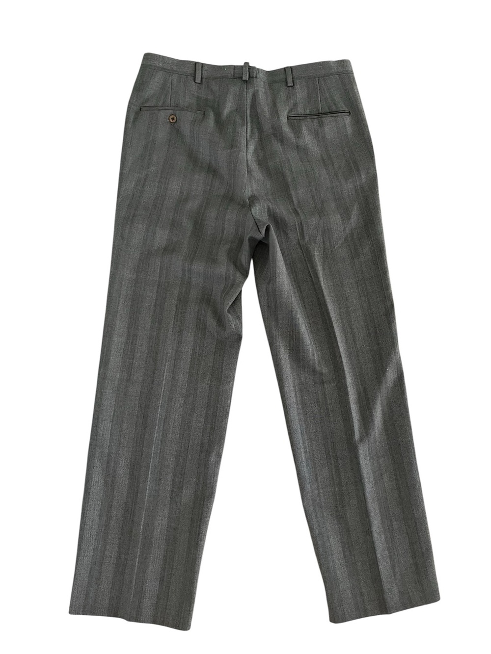 Vintage Christian Dior Monsieur Men’s Gray Striped Two-Piece Suit Business 40R - Picture 4 of 16
